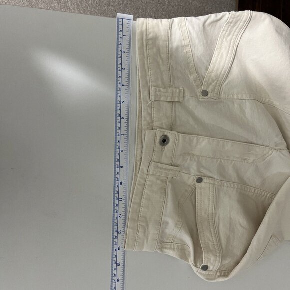 Anthropologie Maeve Cream-Coloured Utility Pants Womens Size 27 Cotton Casual - Picture 14 of 16